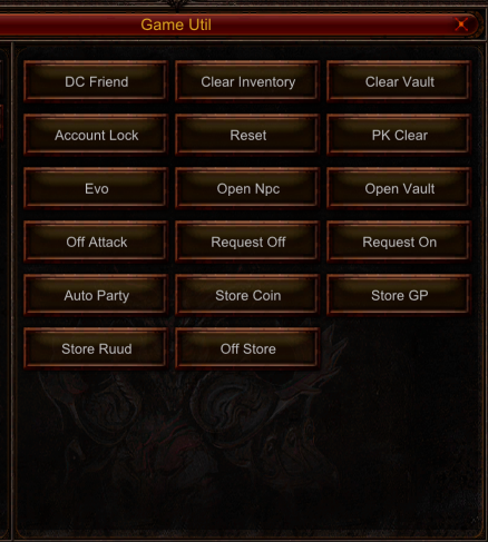 Game Utils Function Panel