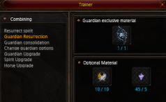 Mount crafting with a Seal and Fragment of Resurrection